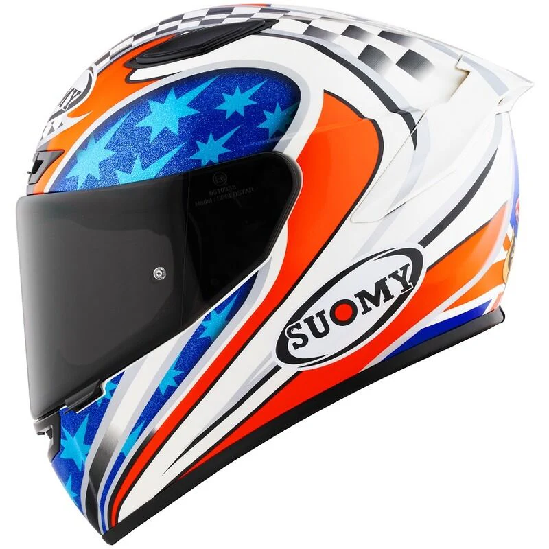 Suomy Motorcycmbulenmnnj Track  1 2206 Full Face Helmet Bayliss Replica White - Image 7