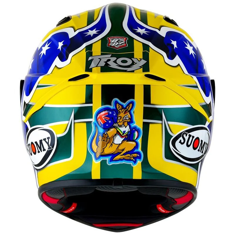 Suomy Motorcycle Track-1 2206 Full Face Helmet Bayliss Replica Yellow - Image 5