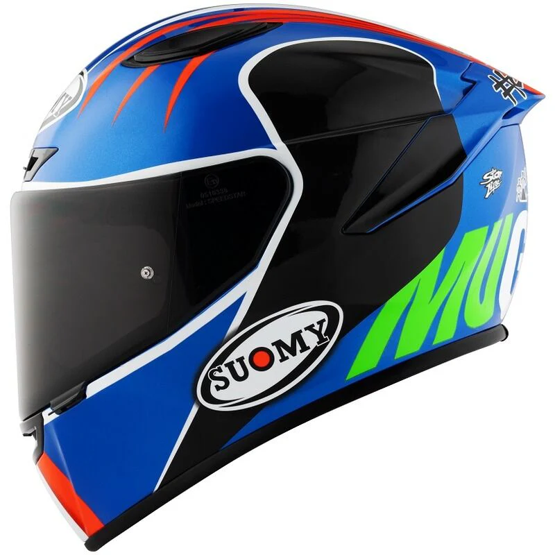 Suomy Motorcycle Track 1 E06 Pecco Mugello Replica Helmet - Image 3
