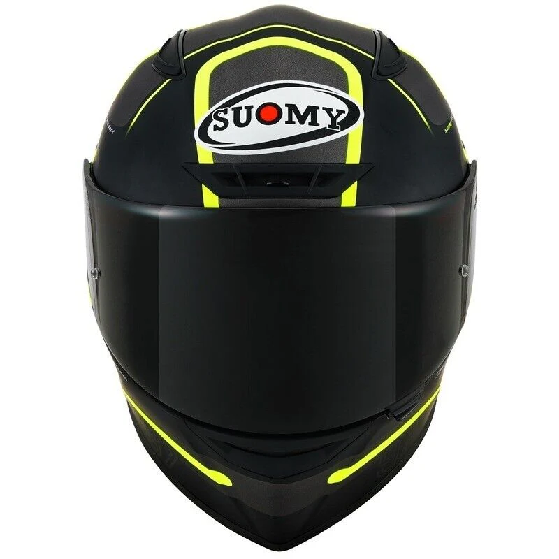 Suomy Track 1 97 Carbon Composite Motorcycle Helmet Gunmetal Yellow - Image 2