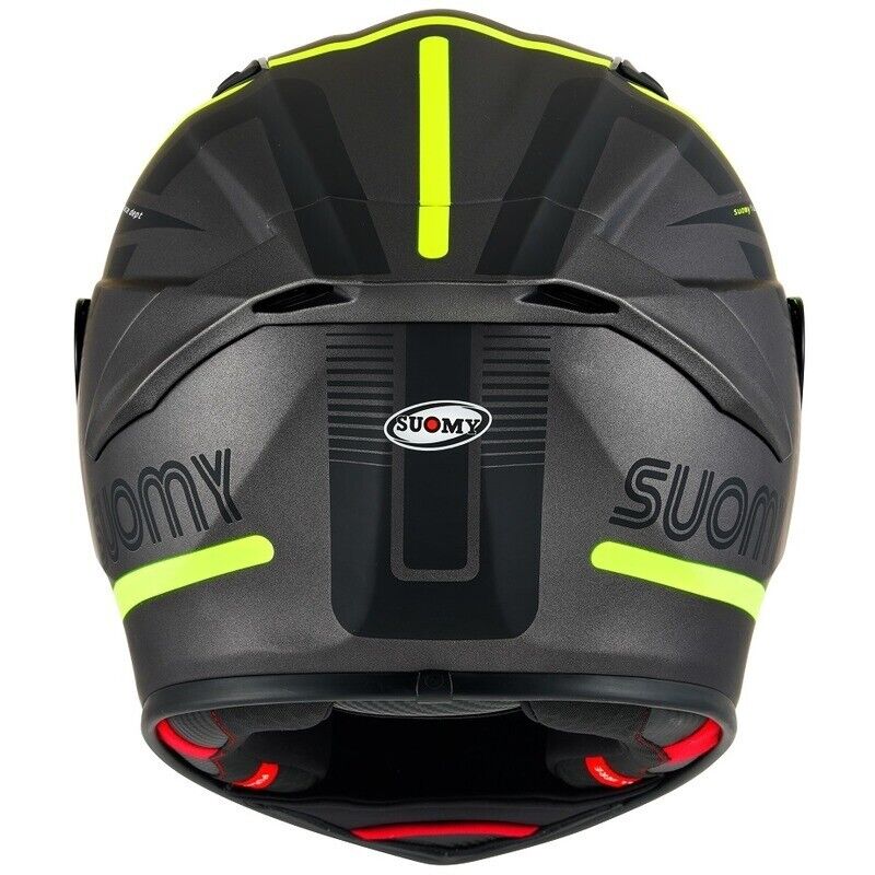 Suomy Track 1 97 Carbon Composite Motorcycle Helmet Gunmetal Yellow - Image 4