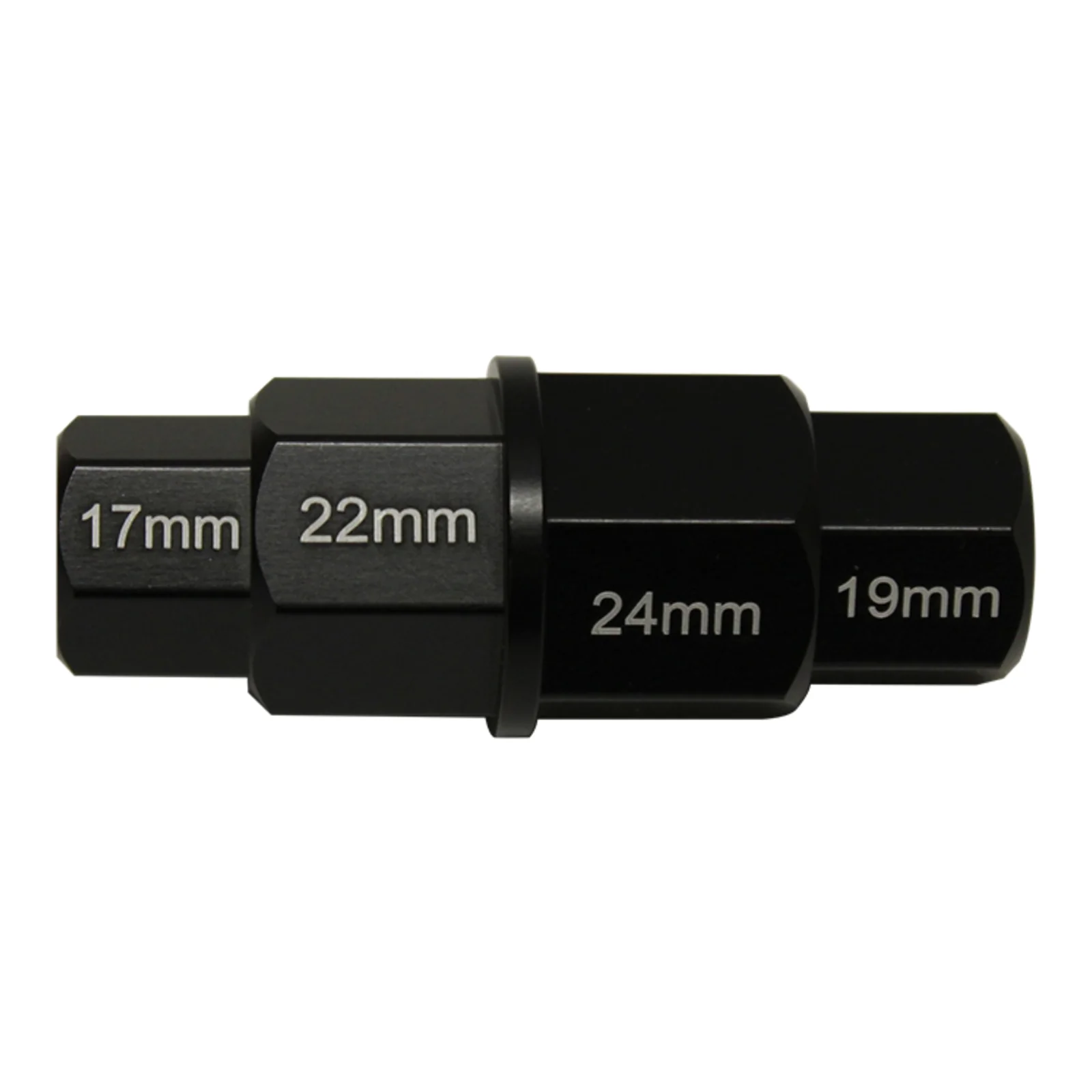 WHITES 4 IN 1 HEX AXLE TOOL ALU BLACK -17/19/22/24mm