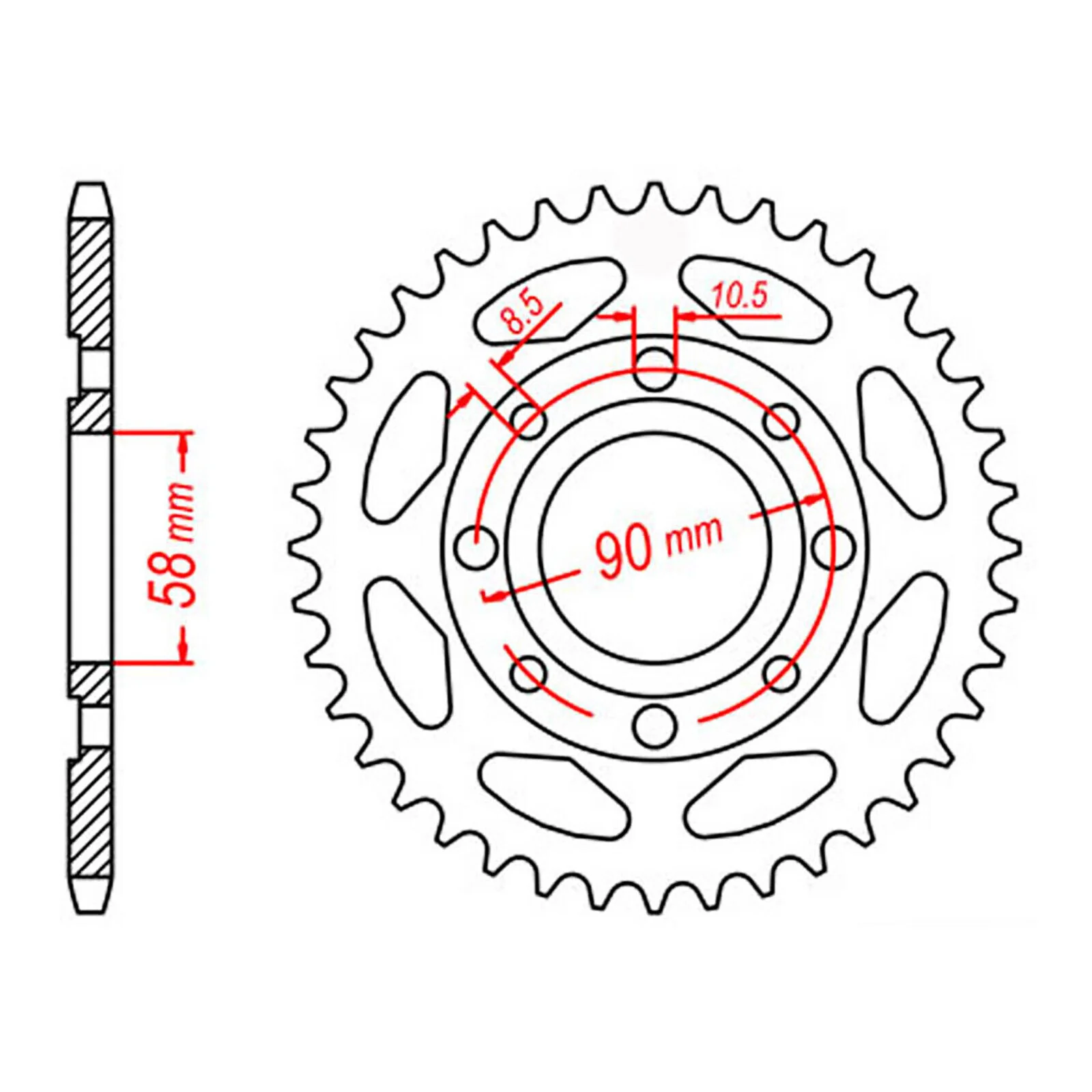 XAM Sprocket Kit Honda CT/XL125/185 (Ct200) 14/56 - Image 4
