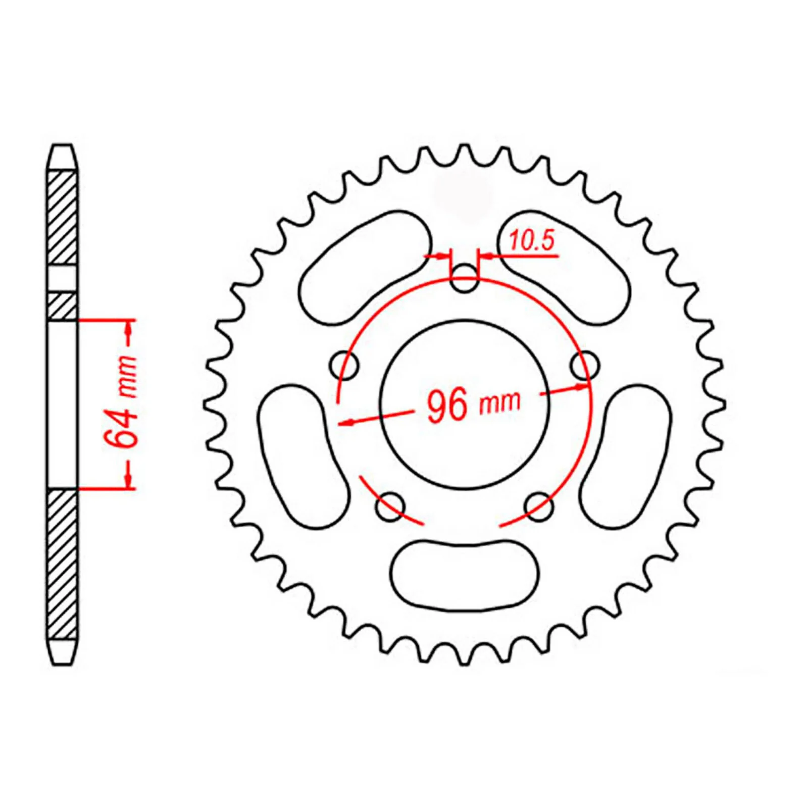XAM Sprocket Kit Honda CTX200 12/50 - Image 4