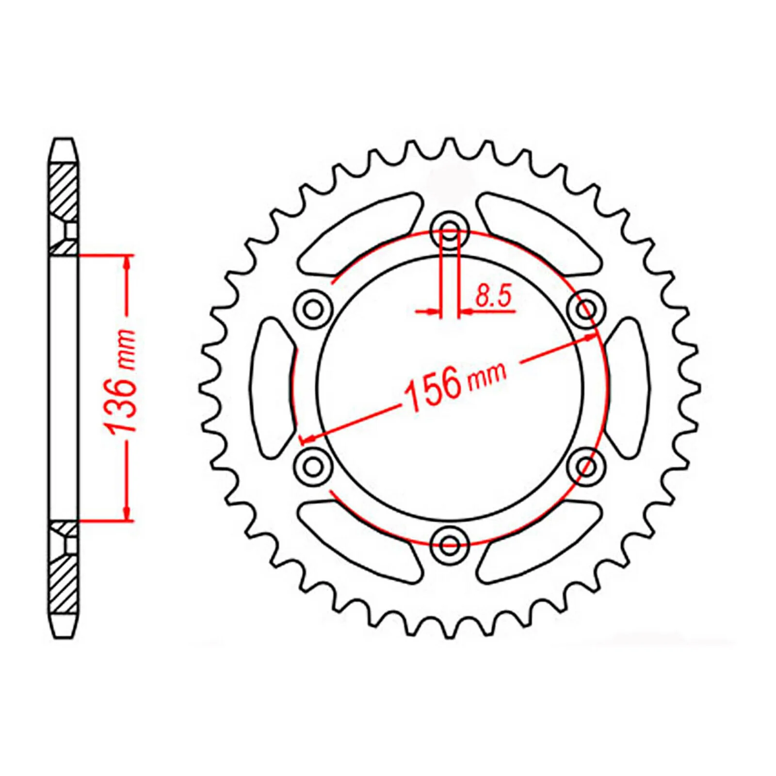XAM Sprocket Kit Suzuki DR650 '96-'16 X-Ring 520 Conv.15/41 - Image 4