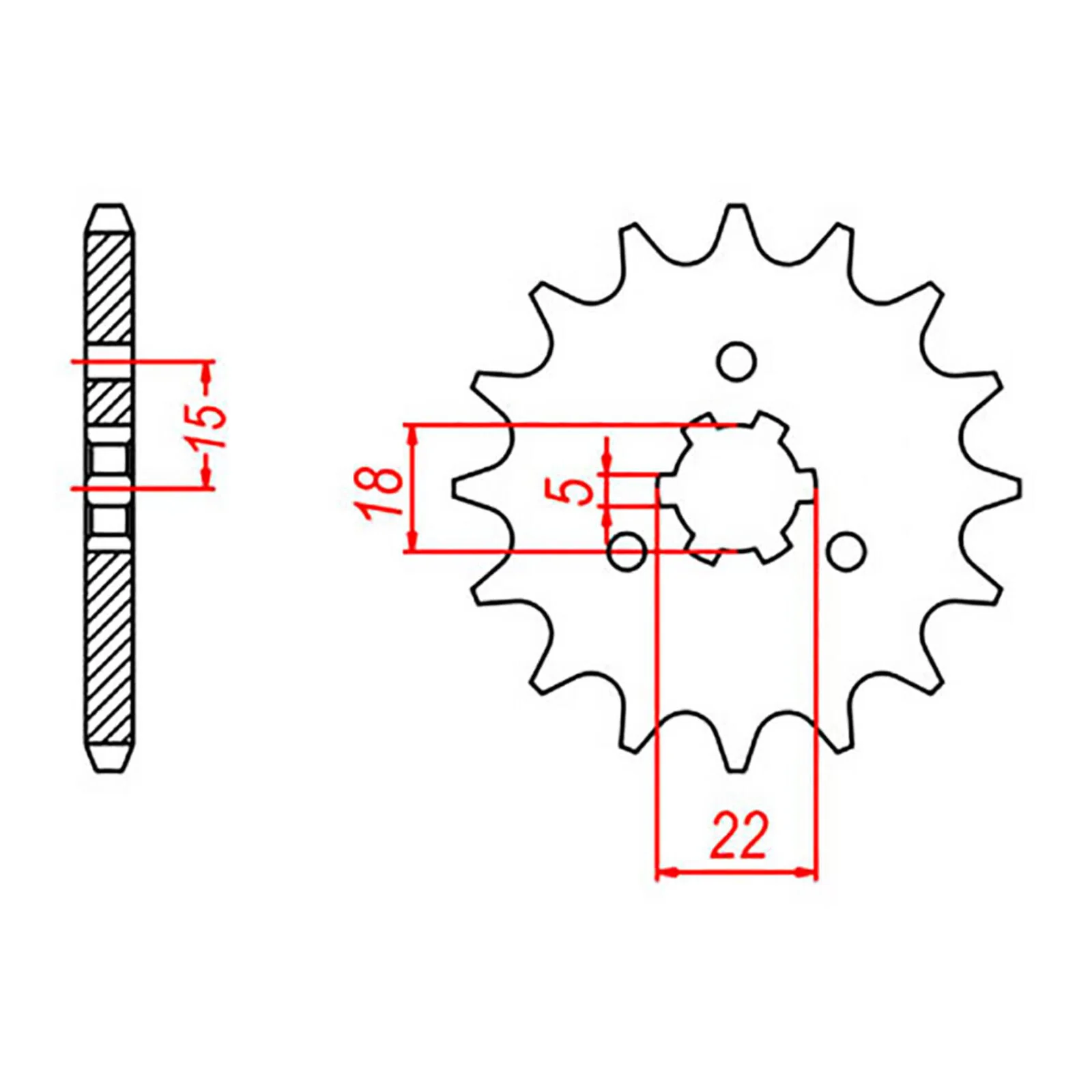 XAM Sprocket Kit Kawasaki KX125 '94-'95 12/49 - Image 3