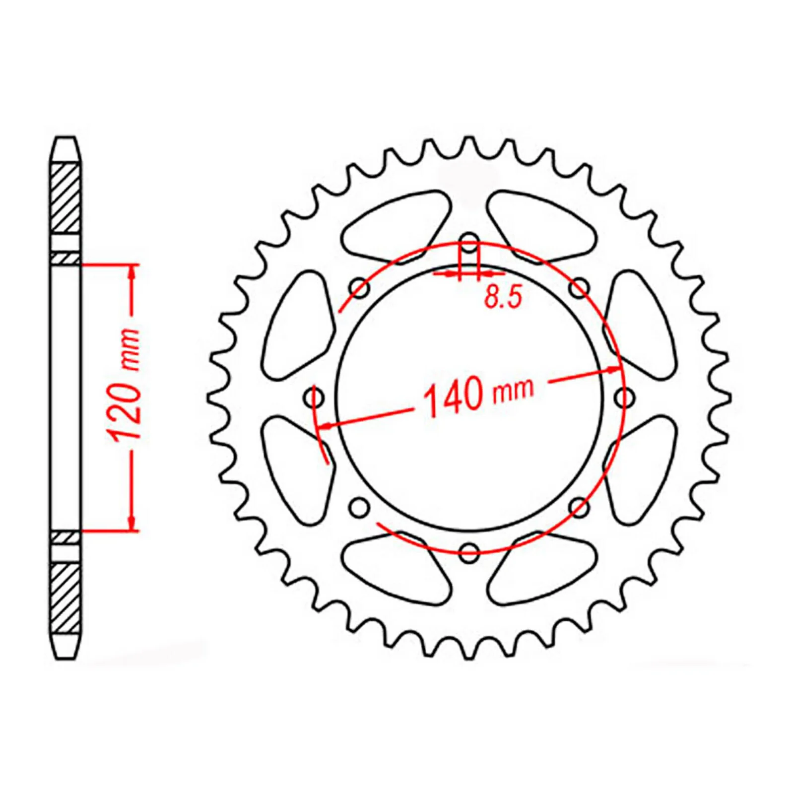 XAM Sprocket Kit Kawasaki KLR650 '22-'24 X-Ring 15/43 - Image 4