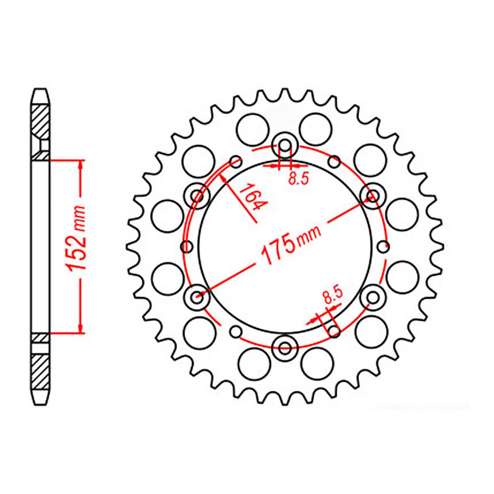 XAM Sprocket Kit Yamaha TT250 R '93-'95 - 520NSD 14/43 - Image 4