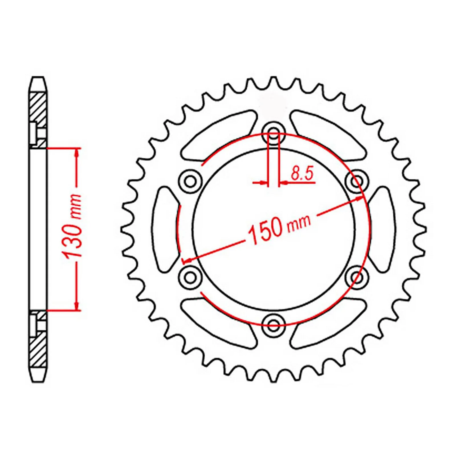 XAM Sprocket Kit Honda CBR250RR Import O-Ring 17/52 (428) - Image 4