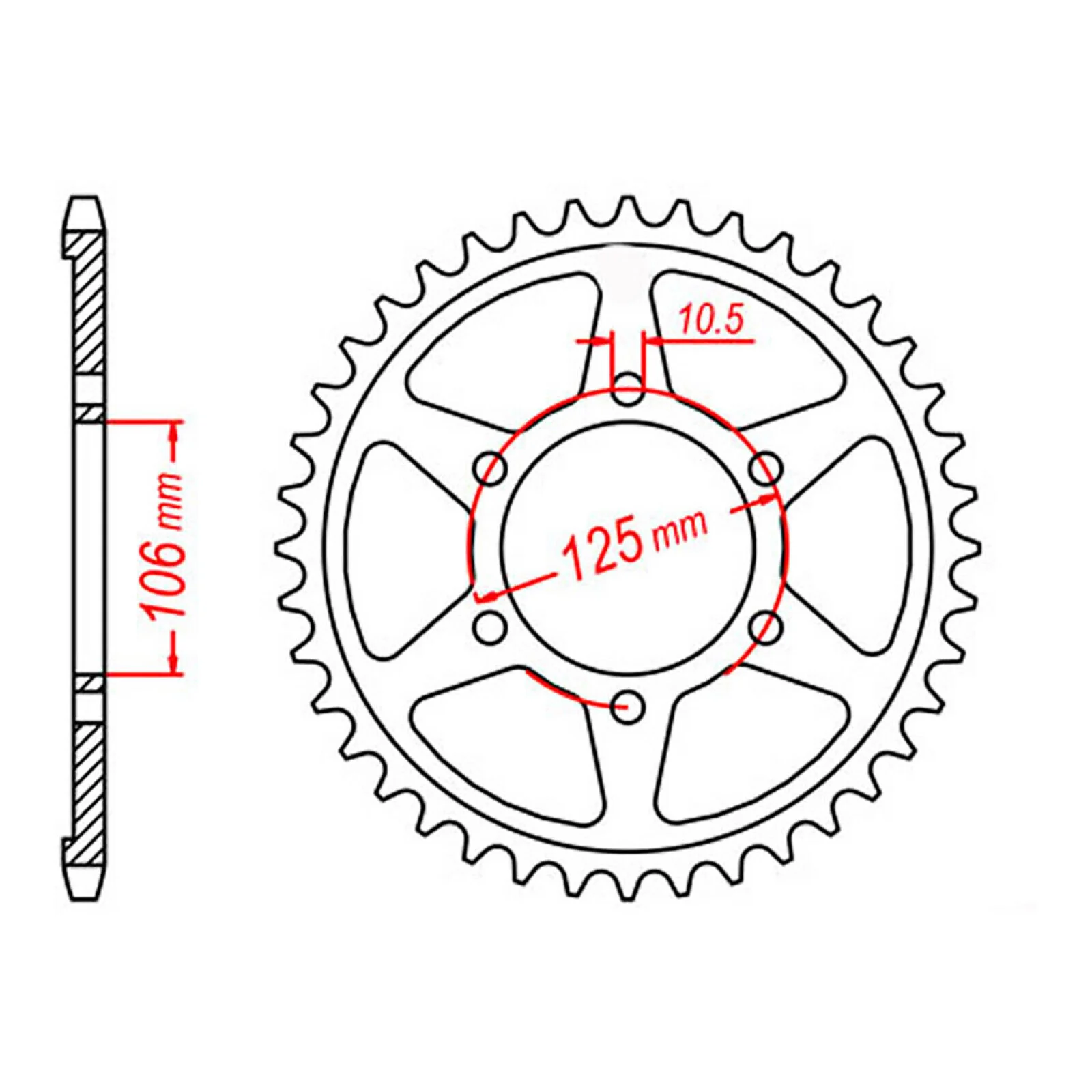 XAM Sprocket Kit Triumph 675 Day '06-'11 /Strt Trip '07-'11 X-Ring 16/47 - Image 4