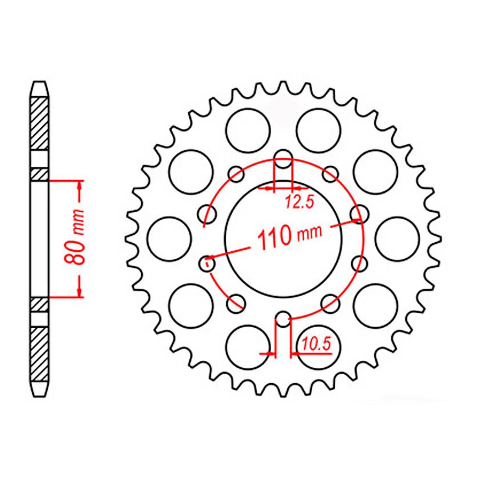 XAM Sprocket Kit Triumph Speed Triple '94-'96 (Double Side Side-arm) X-R 17/43 - Image 4