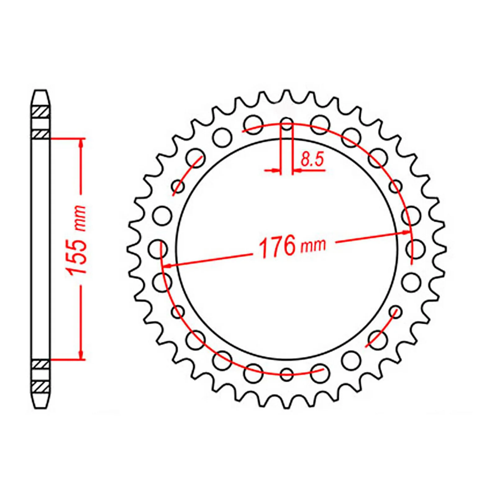 XAM Sprocket Kit Triumph Speed Triple '99-'01/ Daytona T995 '99-'01 X-R18/43 - Image 4