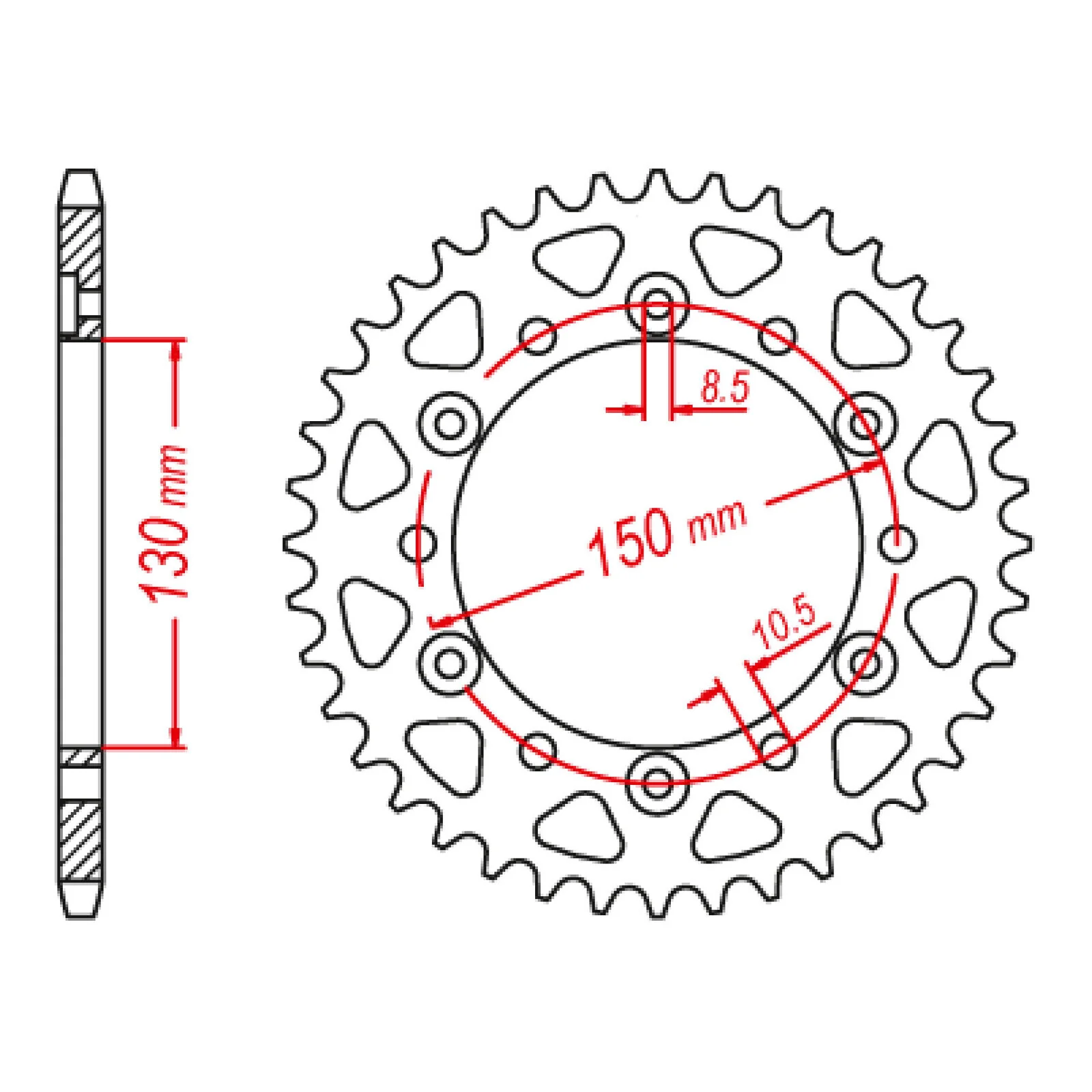 XAM Sprocket Kit Yamaha FZ6/R '10-'15 X-Ring 16/46 - Image 4