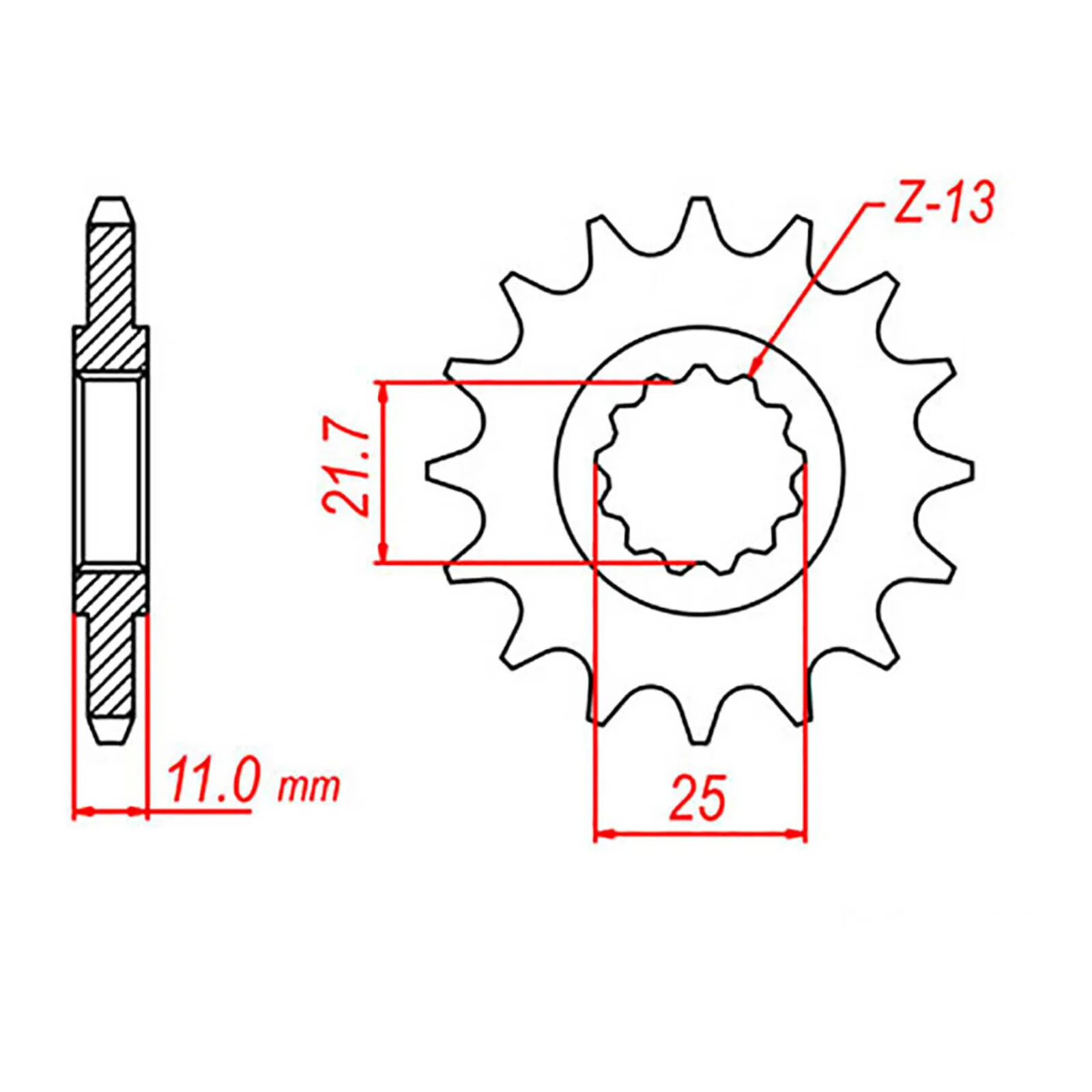 XAM Sprocket Kit Yamaha R6 '03-'05 (530 conv) X-Ring 16/48 - Image 3